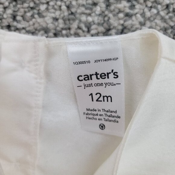 Carter's Baby Girls Off White Dress with Pokeadots 12 Months New with Tag! - Picture 3 of 7